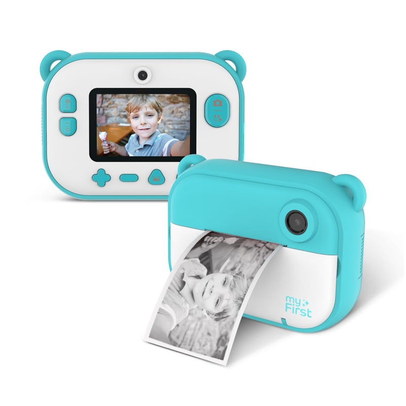 myFirst Insta 2 - Instant Print Camera for Kids, 12MP Photo 1080P Video, Gift for Boys Girls 4-12, microSD Card, Thermal Printing (Camera Only, Blue) - Image 1
